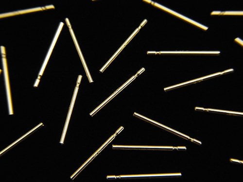 [K14 Yellow Gold]Earstuds Earrings (needle)0.65x9.5mm 1pair