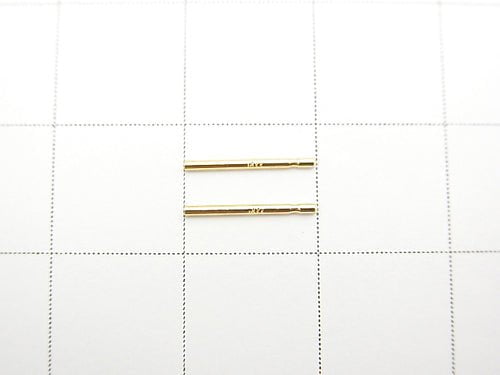 [K14 Yellow Gold]Earstuds Earrings (needle)0.65x9.5mm 1pair