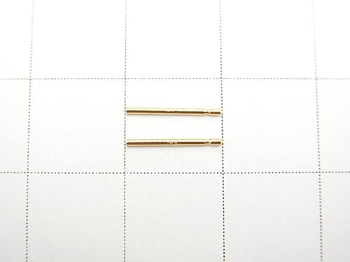 [K14 Yellow Gold] Earstuds Earrings (Needle) 0.74x9.5mm 1pair