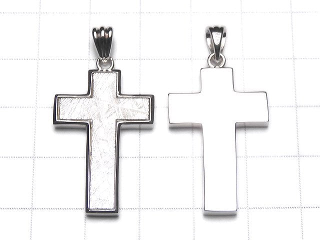 Meteorite (Muonionalusta ) Cross  Pendant 30x20mm 1pc