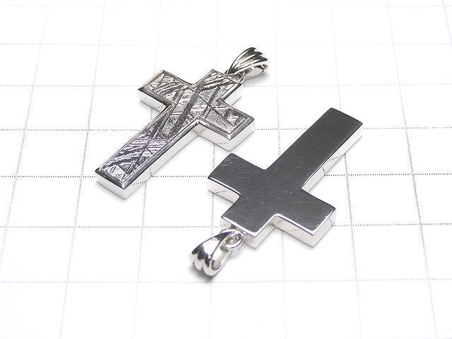 Meteorite (Muonionalusta ) Cross  Pendant 30x20mm 1pc