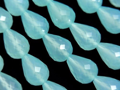 Chalcedony, Drop Gemstone Beads