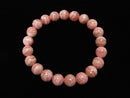 [Video] [One of a kind] Argentina Rhodochrosite AAA Round 9mm Bracelet NO.60
