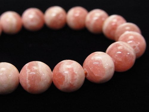 [Video] [One of a kind] Argentina Rhodochrosite AAA Round 10mm Bracelet NO.67