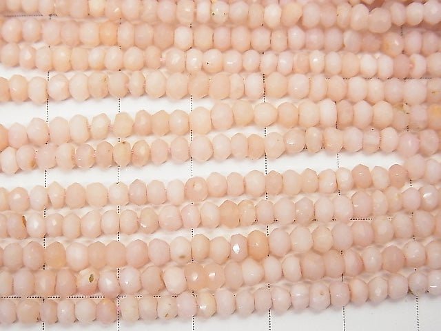 [Video] 1strand $16.99! Pink Opal AA ++ Faceted Button Rondelle 3x3x2mm 1strand beads (aprx.13inch / 32cm)
