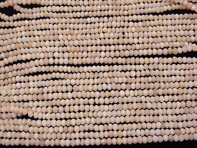 [Video] 1strand $16.99! Pink Opal AA ++ Faceted Button Roundel 3x3x2mm 1strand beads (aprx.13inch / 32cm)