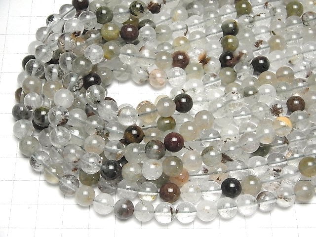 [Video] Garden Quartz AA++ Round 8mm half or 1strand beads (aprx.15inch/36cm)