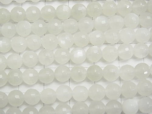 [Video] White Moonstone AAA 128 Faceted Round 6 mm half or 1 strand beads (aprx.15 inch / 38 cm)