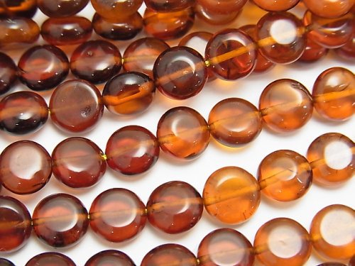 Amber, Coin Gemstone Beads