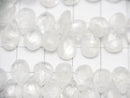 High Quality Rainbow Moonstone AA++ Pear shape Faceted Briolette half or 1strand beads (aprx.9inch / 22cm)