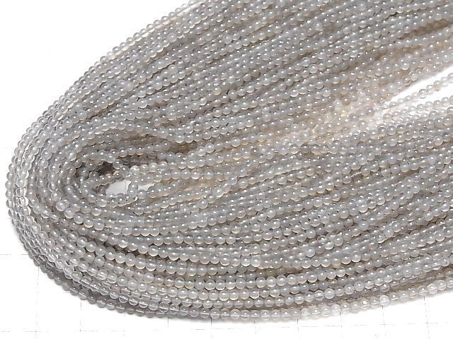 Gray Onyx AAA Round 2mm 1strand beads (aprx.15inch/38cm)