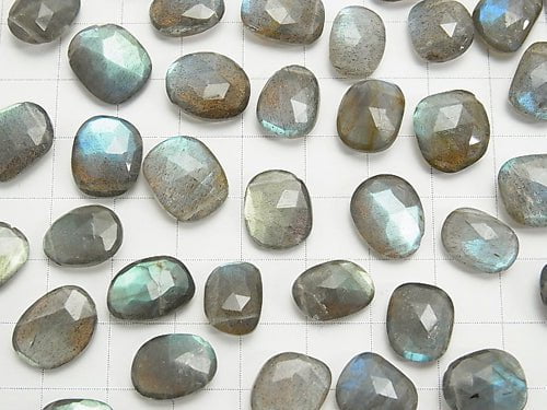 High Quality Labradorite AAA - Free Form Rose Cut 3pcs