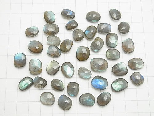 High Quality Labradorite AAA - Free Form Rose Cut 3pcs