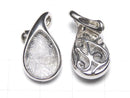 Meteorite (Muonionalusta) & Moldavite 1 stone! Drop Pendant Silver 925