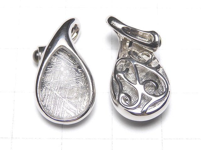 Meteorite (Muonionalusta) & Moldavite 1 stone! Drop Pendant Silver 925