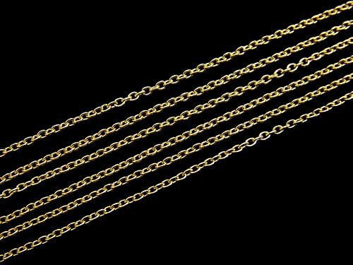 14KGF Cable Chain 1.2mm [40cm][45cm][50cm][60cm][75cm] Necklace 1pc