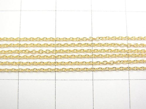 14KGF Cable Chain 1.2mm [40cm][45cm][50cm][60cm][75cm] Necklace 1pc