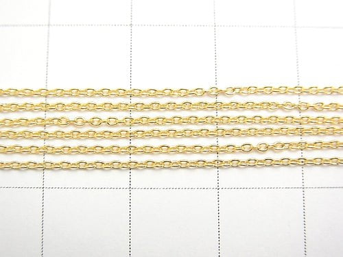 14KGF Cable Chain 1.2mm [40cm][45cm][50cm][60cm][75cm] Necklace 1pc