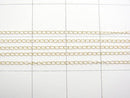[K14 Yellow Gold] Curb Chain Approx 0.9mm [40cm][45cm][50cm][60cm][75cm] Necklace 1pc