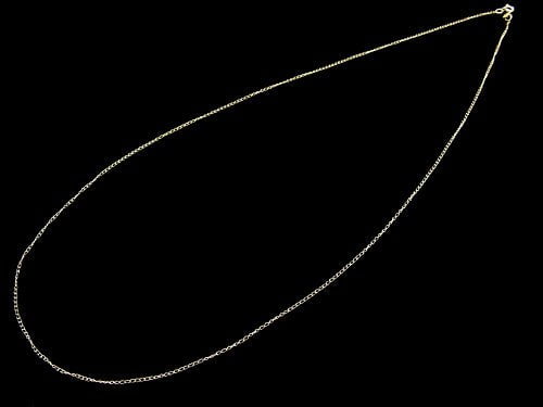 [K14 Yellow Gold] Curb Chain Approx 0.9mm [40cm][45cm][50cm][60cm][75cm] Necklace 1pc