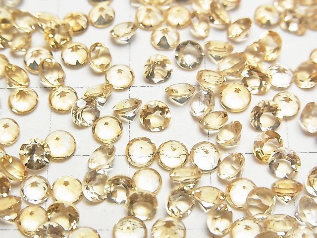 [Video]High Quality Citrine AAA Loose stone Round Faceted 4x4mm 10pcs