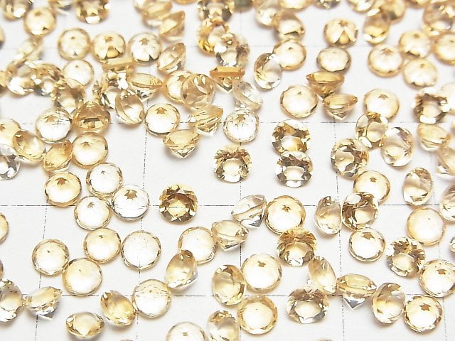 [Video]High Quality Citrine AAA Loose stone Round Faceted 4x4mm 10pcs