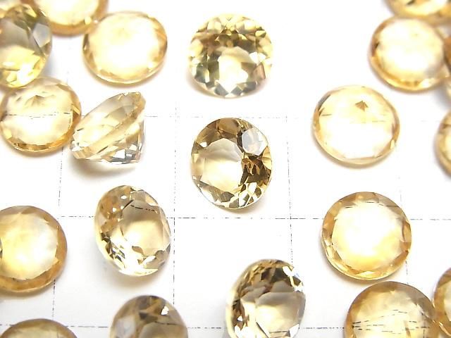 [Video]High Quality Citrine AAA Loose stone Round Faceted 8x8mm 3pcs