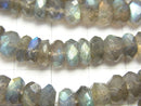 High Quality Labradorite AA++ Faceted Button Rondelle 7x7x3mm half or 1strand beads (aprx.14inch/34cm)