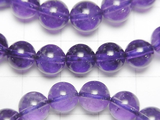 [Video] High Quality Amethyst AAA- Round 8mm Bracelet