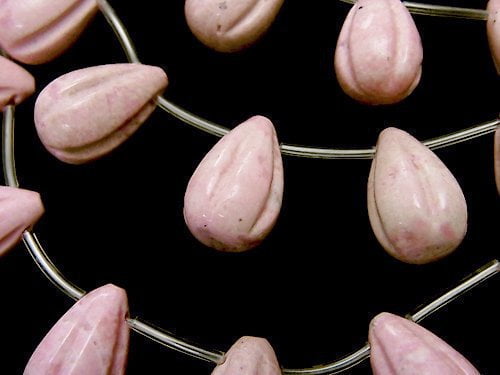 Drop, Rhodonite Gemstone Beads