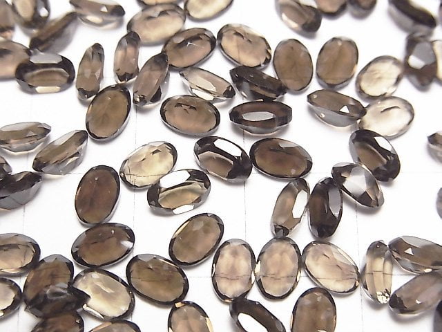 High Quality Smoky Quartz AAA Loose stone Oval Faceted 6x4mm 20pcs