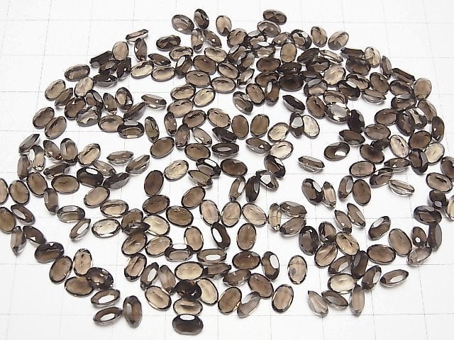 High Quality Smoky Quartz AAA Loose stone Oval Faceted 6x4mm 20pcs