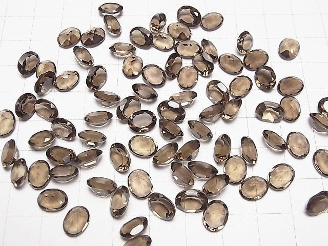 [Video] High Quality Smoky Quartz AAA Undrilled Oval Faceted 9x7mm 10pcs $11.79!