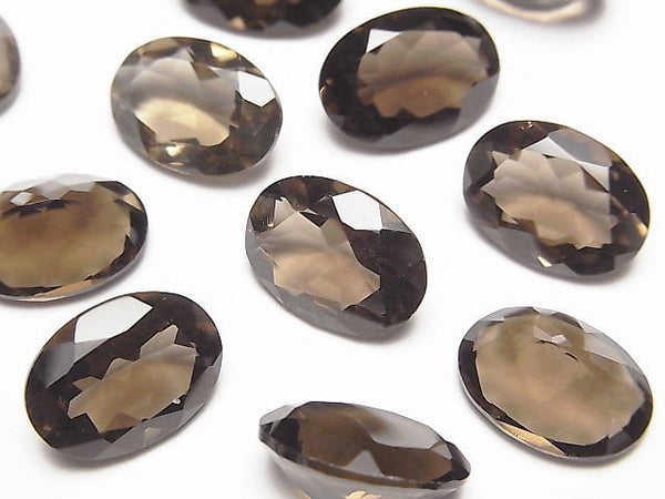 Oval, Smoky Quartz Gemstone Beads