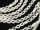 1strand $8.79! Mother of Pearl MOP White Oval (Donut) 6 x 4 x 2.5 mm 1strand beads (aprx.15 inch / 37 cm)