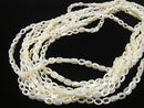 1strand $8.79! Mother of Pearl MOP White Oval (Donut) 6 x 4 x 2.5 mm 1strand beads (aprx.15 inch / 37 cm)