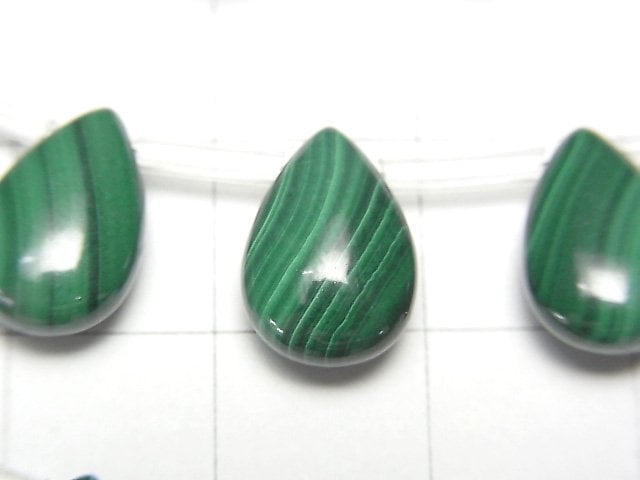 [Video]  Malachite AAA Pear shape 12x8x4mm half or 1strand beads (aprx.15inch/38cm)