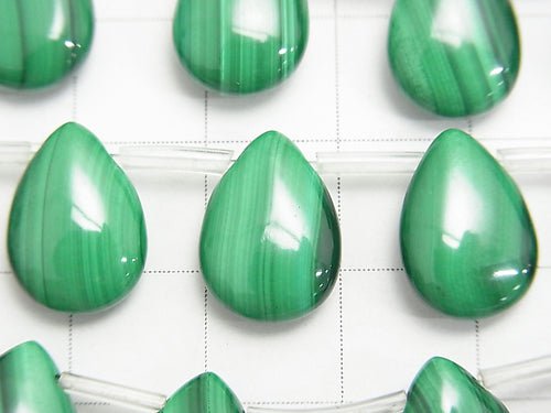 Malachite AAA Pear shape 14x10x4mm half or 1strand beads (aprx.15inch/38cm)