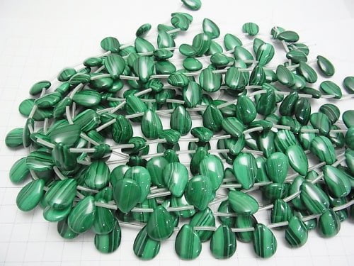 [Video] Malachite AAA Pear shape 18x13x5mm half or 1strand beads (aprx.15inch/37cm)