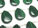Malachite, Pear Shape Gemstone Beads