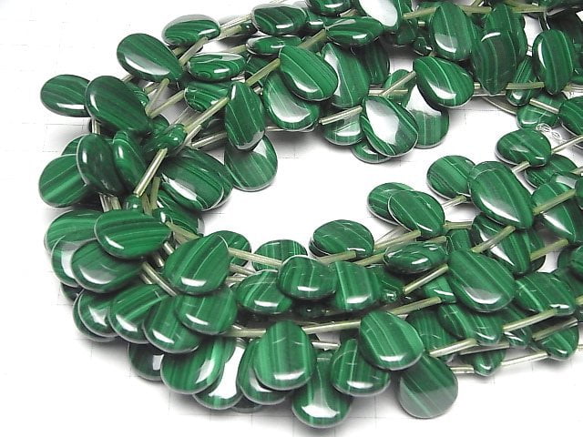 [Video]Malachite AAA Pear shape 20x15x5mm 1/4 or 1strand beads (aprx.14inch/34cm)