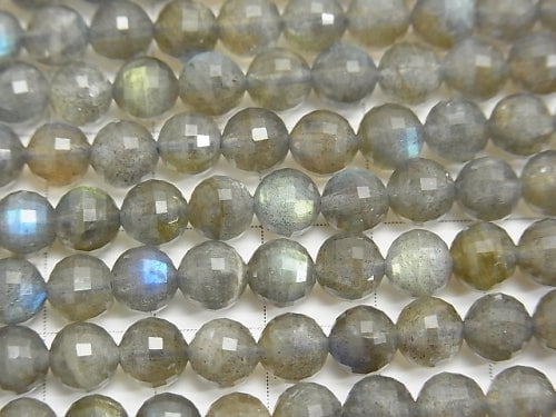 [Video] High Quality!  1strand $14.99! Labradorite AA++ Mirror Faceted Round 6mm  1strand beads (aprx.15inch/38cm)