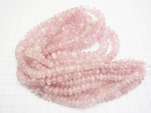 1strand $79.99! High Quality Morganite AA ++ Roundel Size Gradation 1strand beads (aprx.15inch / 36cm)