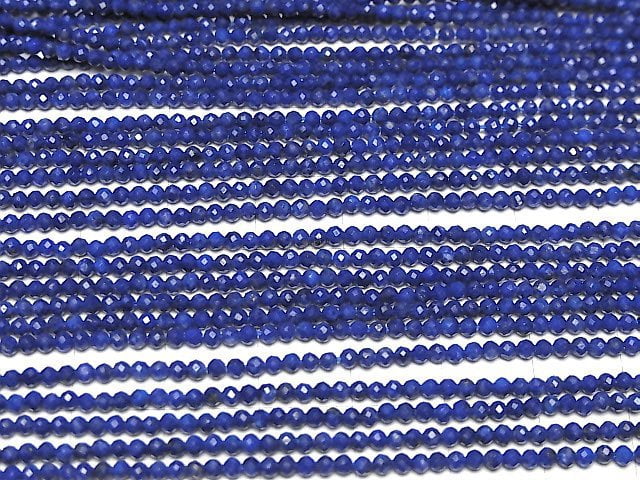 High Quality!  Lapislazuli AAA Faceted Round 2mm  1strand beads (aprx.15inch/37cm)