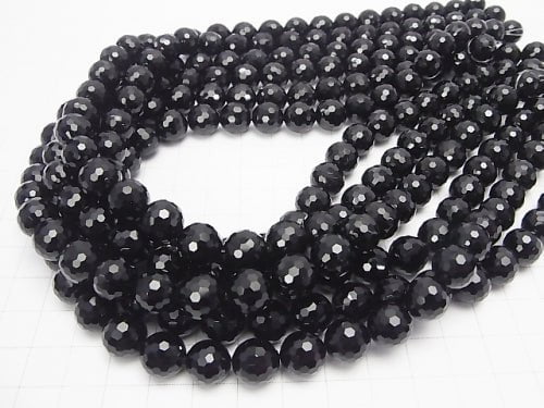 High Quality!  Onyx AAA 128Faceted Round 10mm half or 1strand beads (aprx.15inch/38cm)