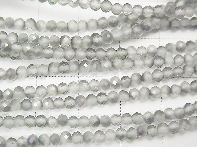 High Quality! 1strand $4.79! Mystic Quartz AAA - Small Size Faceted Button Roundel 3 x 3 x 2 mm 1strand beads (aprx.15 inch / 37 cm)