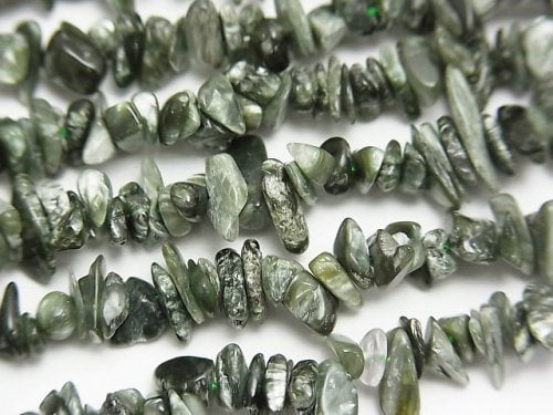 Chips, Nugget, Seraphinite Gemstone Beads