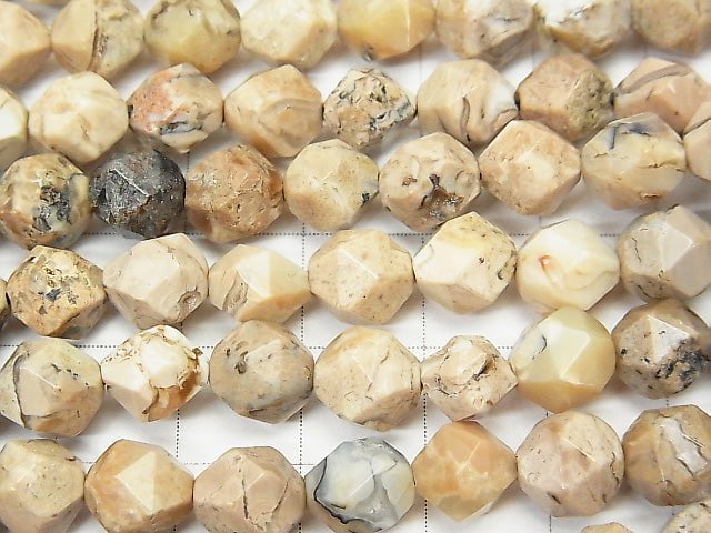 [Video]African Opal 20Faceted Round 8mm half or 1strand beads (aprx.15inch/36cm)