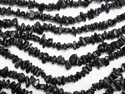 1strand $4.19! Black Tourmaline Chips (Small Nugget) 1strand beads (aprx.33inch / 84cm)