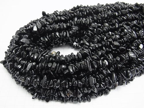 1strand $4.19! Black Tourmaline Chips (Small Nugget) 1strand beads (aprx.33inch / 84cm)